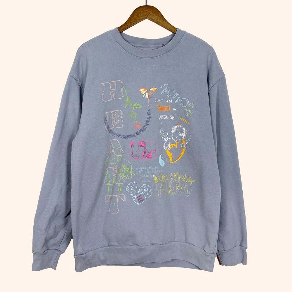 Boys Lie Angel in Disguise Graphic Crewneck Sweatshirt